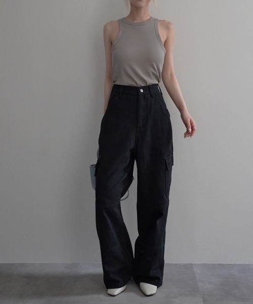 Rashik(ラシク)の「【Rashik】コットンカーゴイージーパンツ(カーゴパンツ・レディース・ベージュ/ブラック/カーキ・S/M)」の21枚目の写真