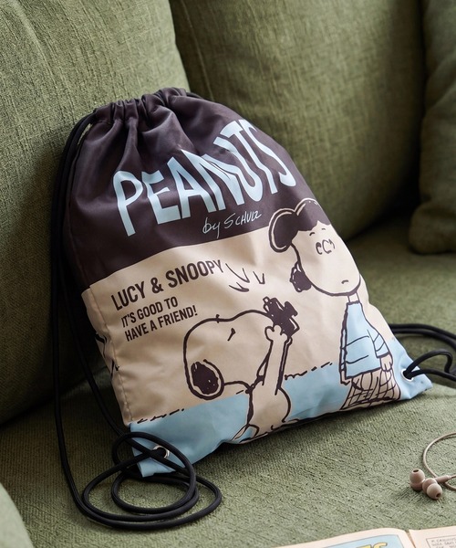 PEANUTS（ピーナッツ）の「【PEANUTS / ピーナッツ】スヌーピー アートワーク デザイン ナップサック（バックパック/リュック・メンズ・F/E/D/A/B/C・FREE）」の3枚目の写真