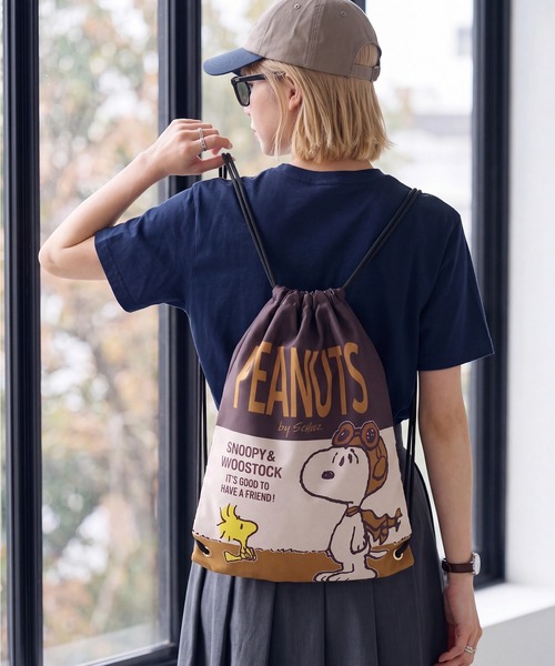 PEANUTS（ピーナッツ）の「【PEANUTS / ピーナッツ】スヌーピー アートワーク デザイン ナップサック（バックパック/リュック・メンズ・F/E/D/A/B/C・FREE）」の8枚目の写真