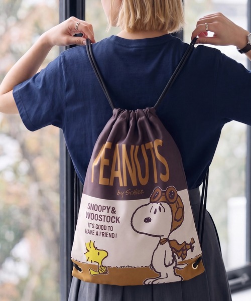 PEANUTS（ピーナッツ）の「【PEANUTS / ピーナッツ】スヌーピー アートワーク デザイン ナップサック（バックパック/リュック・メンズ・F/E/D/A/B/C・FREE）」の7枚目の写真