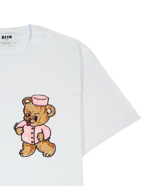 MSGM(エムエスジーエム)の「MSGM LOBBY BEAR Tシャツ(Tシャツ/カットソー・メンズ・ホワイト/ブラック・S/M/XS/XL/L)」の4枚目の写真