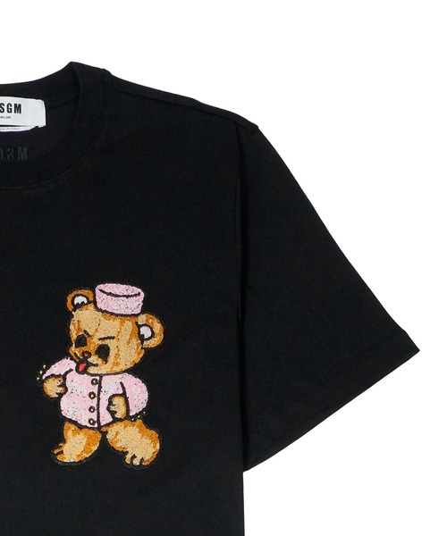 MSGM(エムエスジーエム)の「MSGM LOBBY BEAR Tシャツ(Tシャツ/カットソー・メンズ・ホワイト/ブラック・S/M/XS/XL/L)」の7枚目の写真