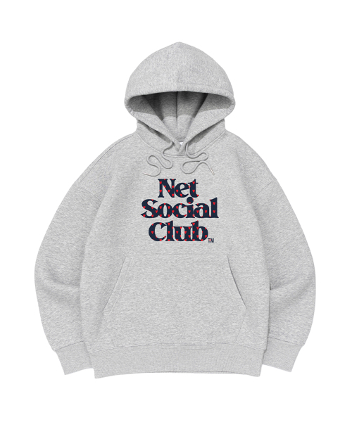 Heart Logo Brushed Hood Tee — худи‑футболка с сердечным логотипом (меланж)