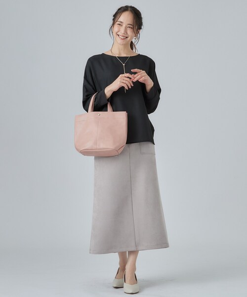 SHOO・LA・RUE(シューラルー)の「【2WAY】内装4ポケットトートバッグ(トートバッグ・レディース・ナチュラル/ブラック/ピンク系・00)」の7枚目の写真