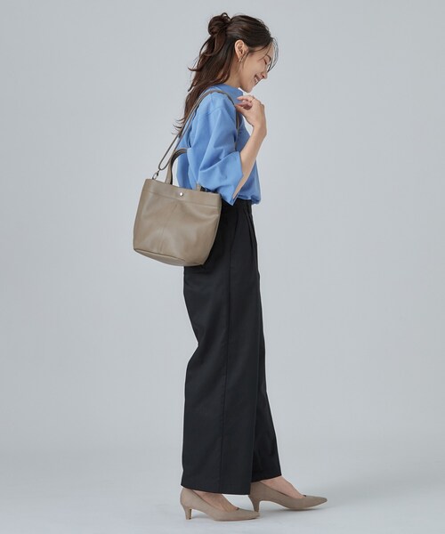 SHOO・LA・RUE(シューラルー)の「【2WAY】内装4ポケットトートバッグ(トートバッグ・レディース・ナチュラル/ブラック/ピンク系・00)」の9枚目の写真