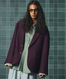 《UNISEX》ブッチャーファブリックプライムオーバーサイドジップシングルジャケット/Butcher Fabric Prime-Over Side-zip Single Jacket【MAISON SPECIAL/メゾンスペシャル】■セットアップ対応■