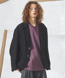 《UNISEX》ブッチャーファブリックプライムオーバーサイドジップシングルジャケット/Butcher Fabric Prime-Over Side-zip Single Jacket【MAISON SPECIAL/メゾンスペシャル】■セットアップ対応■