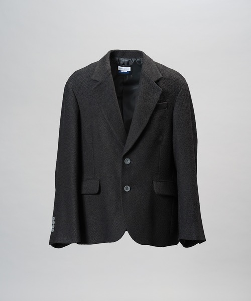 MAISON SPECIAL(メゾンスペシャル)の「《UNISEX》ブッチャーファブリックプライムオーバーサイドジップシングルジャケット/Butcher Fabric Prime-Over Side-zip Single Jacket【MAISON SPECIAL/メゾンスペシャル】■セットアップ対応■(テーラードジャケット・メンズ・ブラック/ブラウン/パープル・2/1/0)」の8枚目の写真