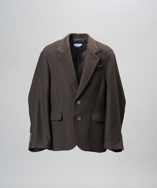 MAISON SPECIAL(メゾンスペシャル)の「《UNISEX》ブッチャーファブリックプライムオーバーサイドジップシングルジャケット/Butcher Fabric Prime-Over Side-zip Single Jacket【MAISON SPECIAL/メゾンスペシャル】■セットアップ対応■(テーラードジャケット・メンズ・ブラック/ブラウン/パープル・2/1/0)」の18枚目の写真