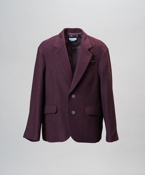 MAISON SPECIAL(メゾンスペシャル)の「《UNISEX》ブッチャーファブリックプライムオーバーサイドジップシングルジャケット/Butcher Fabric Prime-Over Side-zip Single Jacket【MAISON SPECIAL/メゾンスペシャル】■セットアップ対応■(テーラードジャケット・メンズ・ブラック/ブラウン/パープル・2/1/0)」の19枚目の写真