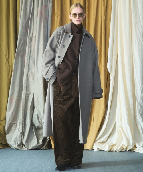 MAISON SPECIAL(メゾンスペシャル)の「《UNISEX》ブッチャーファブリックプライムオーバーサイドジップシングルジャケット/Butcher Fabric Prime-Over Side-zip Single Jacket【MAISON SPECIAL/メゾンスペシャル】■セットアップ対応■(テーラードジャケット・メンズ・ブラック/ブラウン/パープル・2/1/0)」の10枚目の写真