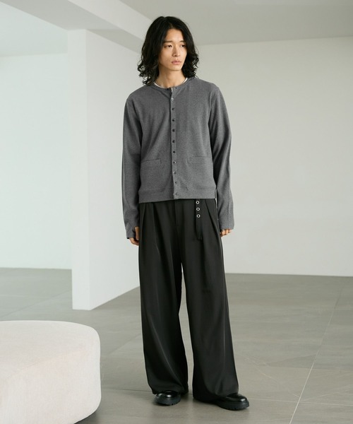 RAGEBLUE(レイジブルー)の「COMPACT CREW NECK CARDIGAN/コンパクトクルーネックカーディガン(カーディガン/ボレロ・メンズ・グレー/ブラック・MEDIUM/LARGE)」の4枚目の写真