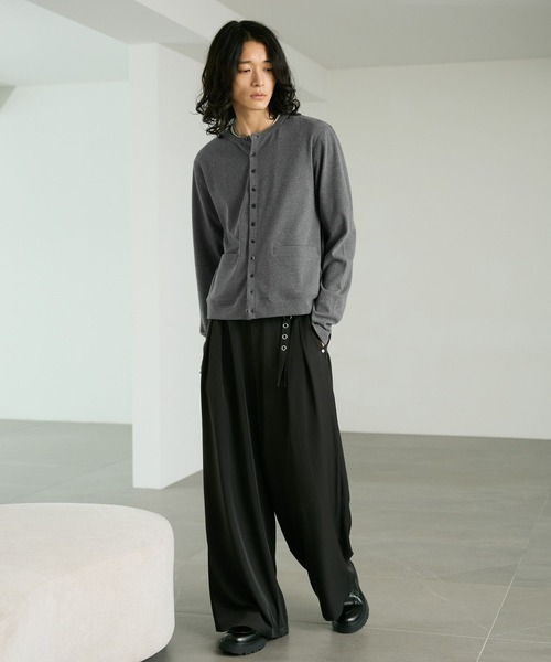 RAGEBLUE(レイジブルー)の「COMPACT CREW NECK CARDIGAN/コンパクトクルーネックカーディガン(カーディガン/ボレロ・メンズ・グレー/ブラック・MEDIUM/LARGE)」の5枚目の写真