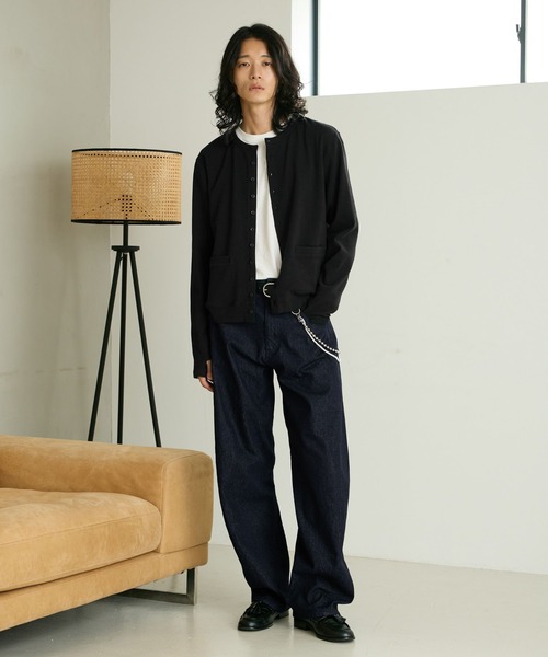 RAGEBLUE(レイジブルー)の「COMPACT CREW NECK CARDIGAN/コンパクトクルーネックカーディガン(カーディガン/ボレロ・メンズ・グレー/ブラック・MEDIUM/LARGE)」の21枚目の写真