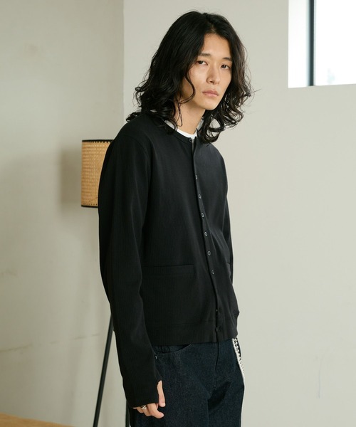 RAGEBLUE(レイジブルー)の「COMPACT CREW NECK CARDIGAN/コンパクトクルーネックカーディガン(カーディガン/ボレロ・メンズ・グレー/ブラック・MEDIUM/LARGE)」の15枚目の写真