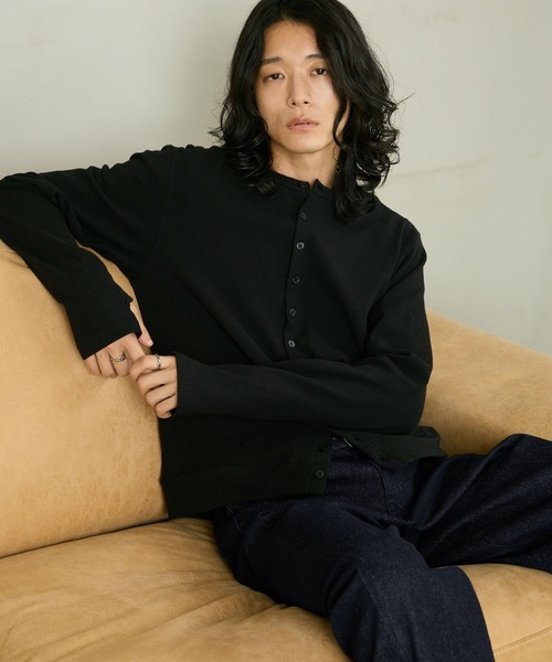 RAGEBLUE(レイジブルー)の「COMPACT CREW NECK CARDIGAN/コンパクトクルーネックカーディガン(カーディガン/ボレロ・メンズ・グレー/ブラック・MEDIUM/LARGE)」の16枚目の写真