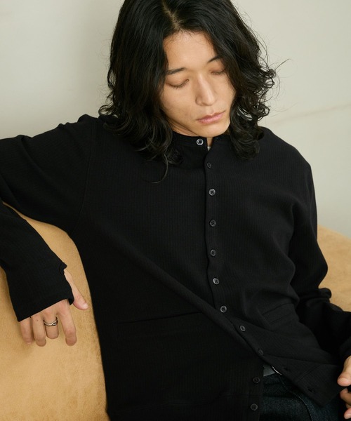 RAGEBLUE(レイジブルー)の「COMPACT CREW NECK CARDIGAN/コンパクトクルーネックカーディガン(カーディガン/ボレロ・メンズ・グレー/ブラック・MEDIUM/LARGE)」の18枚目の写真