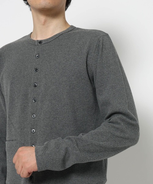 RAGEBLUE(レイジブルー)の「COMPACT CREW NECK CARDIGAN/コンパクトクルーネックカーディガン(カーディガン/ボレロ・メンズ・グレー/ブラック・MEDIUM/LARGE)」の12枚目の写真