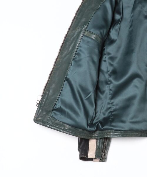 AVIREX(アヴィレックス)の「《A.A.R.C》WAPPEN LEATHER JACKET / ワッペン レザー ジャケット / AVIREX / アヴィレックス(ライダースジャケット・メンズ・ダークグリーン・XX-LARGE/X-LARGE/LARGE/MEDIUM)」の3枚目の写真