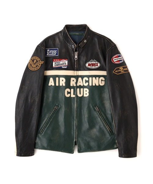 AVIREX(アヴィレックス)の「《A.A.R.C》WAPPEN LEATHER JACKET / ワッペン レザー ジャケット / AVIREX / アヴィレックス(ライダースジャケット・メンズ・ダークグリーン・XX-LARGE/X-LARGE/LARGE/MEDIUM)」の5枚目の写真
