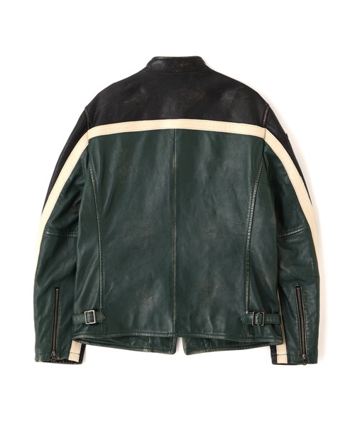 AVIREX(アヴィレックス)の「《A.A.R.C》WAPPEN LEATHER JACKET / ワッペン レザー ジャケット / AVIREX / アヴィレックス(ライダースジャケット・メンズ・ダークグリーン・XX-LARGE/X-LARGE/LARGE/MEDIUM)」の6枚目の写真
