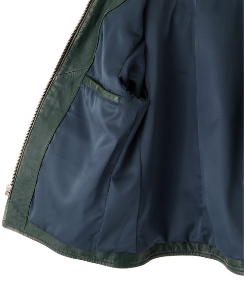 AVIREX(アヴィレックス)の「《A.A.R.C》WAPPEN LEATHER JACKET / ワッペン レザー ジャケット / AVIREX / アヴィレックス(ライダースジャケット・メンズ・ダークグリーン・XX-LARGE/X-LARGE/LARGE/MEDIUM)」の7枚目の写真