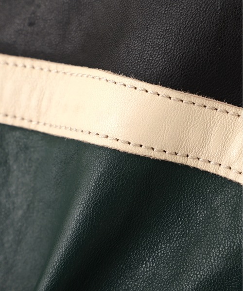 AVIREX(アヴィレックス)の「《A.A.R.C》WAPPEN LEATHER JACKET / ワッペン レザー ジャケット / AVIREX / アヴィレックス(ライダースジャケット・メンズ・ダークグリーン・XX-LARGE/X-LARGE/LARGE/MEDIUM)」の8枚目の写真