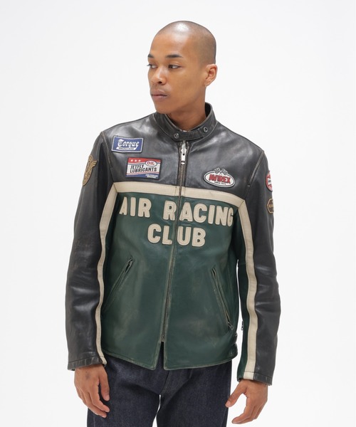 AVIREX(アヴィレックス)の「《A.A.R.C》WAPPEN LEATHER JACKET / ワッペン レザー ジャケット / AVIREX / アヴィレックス(ライダースジャケット・メンズ・ダークグリーン・XX-LARGE/X-LARGE/LARGE/MEDIUM)」の10枚目の写真