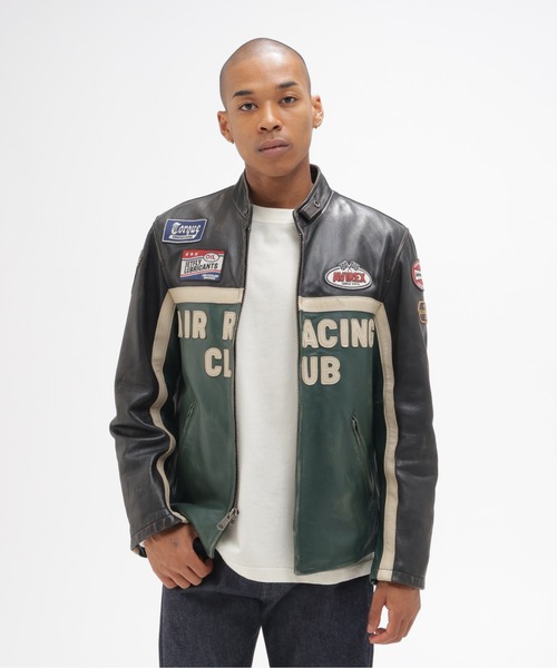 AVIREX(アヴィレックス)の「《A.A.R.C》WAPPEN LEATHER JACKET / ワッペン レザー ジャケット / AVIREX / アヴィレックス(ライダースジャケット・メンズ・ダークグリーン・XX-LARGE/X-LARGE/LARGE/MEDIUM)」の11枚目の写真