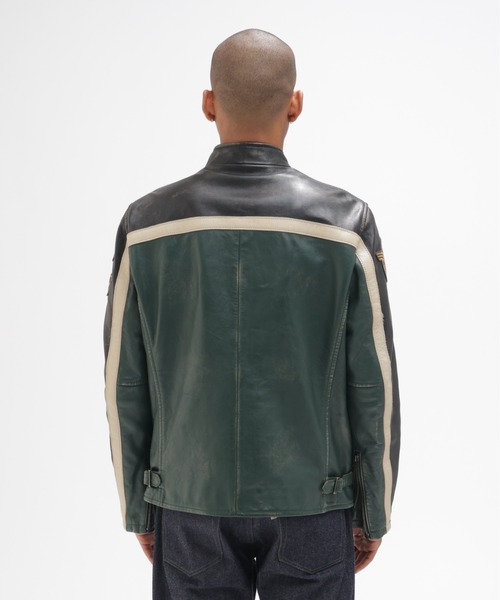 AVIREX(アヴィレックス)の「《A.A.R.C》WAPPEN LEATHER JACKET / ワッペン レザー ジャケット / AVIREX / アヴィレックス(ライダースジャケット・メンズ・ダークグリーン・XX-LARGE/X-LARGE/LARGE/MEDIUM)」の14枚目の写真
