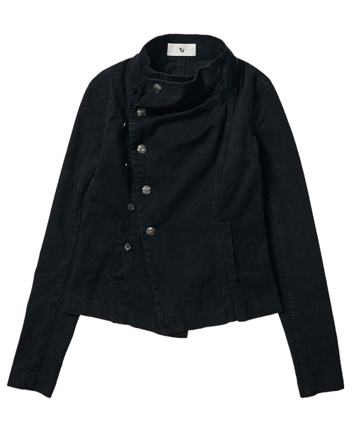 SCHISM INDUCING(スキズムインデューシング)の「ASYMMETRIC BUTTON COWL JACKET BLACK(その他アウター・レディース・その他・FREE)」の2枚目の写真