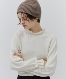 Frill Rib Knit Top / フリルリブニット