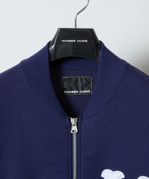 N LOGO WAPPEN RIB COLLAR FRENCH TERRY TRACK JACKET / Nロゴ