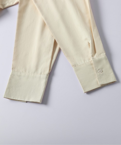 AMELY(エミリー)の「ラウンドヘムオーバーサイズシャツ/体型カバー/こなれ感(シャツ/ブラウス・レディース・ベージュ/ブラウン/ブラック・フリー)」の19枚目の写真