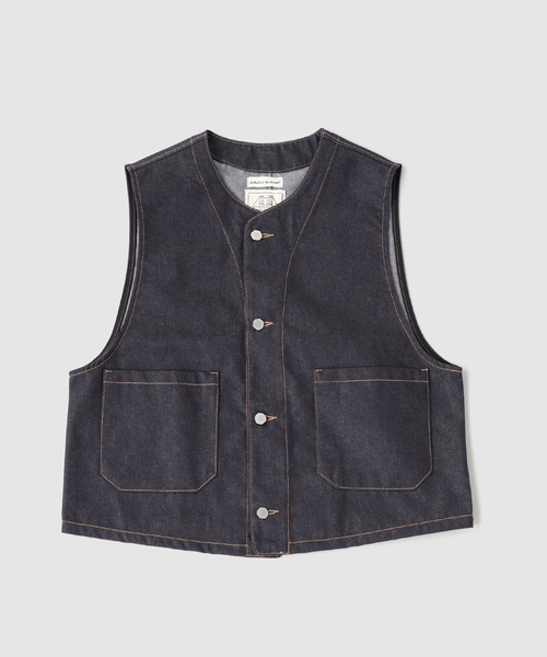 WISM(ウィズム)の「Estudio Niksen / エストゥディオ・ニクセン Raw Denim Stitch Vest(その他アウター・メンズ・ネイビー・FREE)」の8枚目の写真