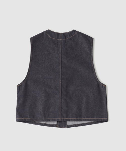 WISM(ウィズム)の「Estudio Niksen / エストゥディオ・ニクセン Raw Denim Stitch Vest(その他アウター・メンズ・ネイビー・FREE)」の7枚目の写真