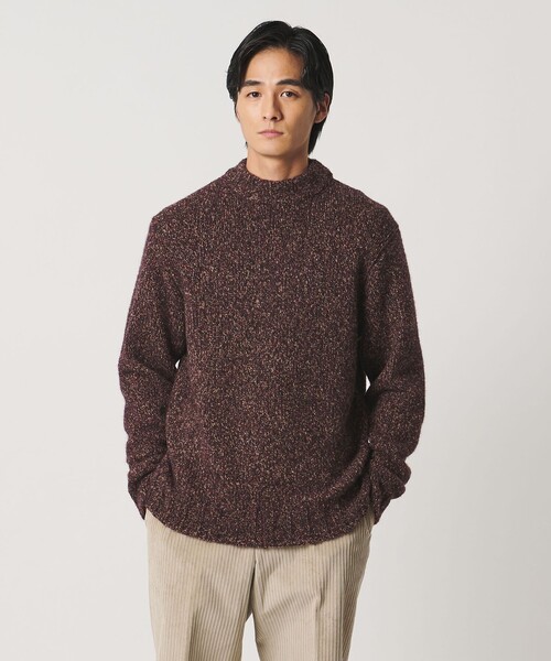 Camoshita(カモシタ)の「<Camoshita>ハイネック ニット(ニット/セーター・メンズ・ダークブラウン/オフホワイト・M/L)」の2枚目の写真