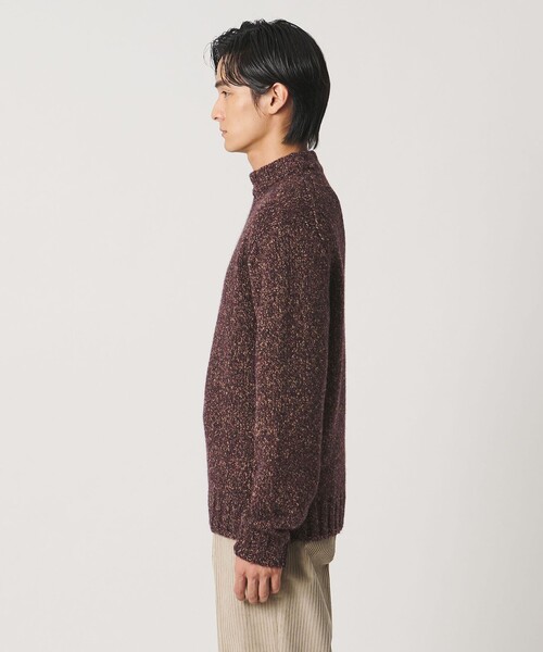 Camoshita(カモシタ)の「<Camoshita>ハイネック ニット(ニット/セーター・メンズ・ダークブラウン/オフホワイト・M/L)」の5枚目の写真