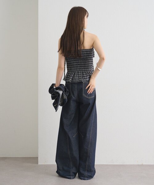 mystic(ミスティック)の「【BLK/WEB限定】チョーカー付き起毛チェックベアビスチェ(シャツ/ブラウス・レディース・ブラック/ネイビー/ブラウン・FREE)」の13枚目の写真