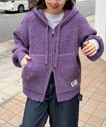 CPCM（シーピーシーエム）の「モヘアライクニットジップパーカー（パーカー）」