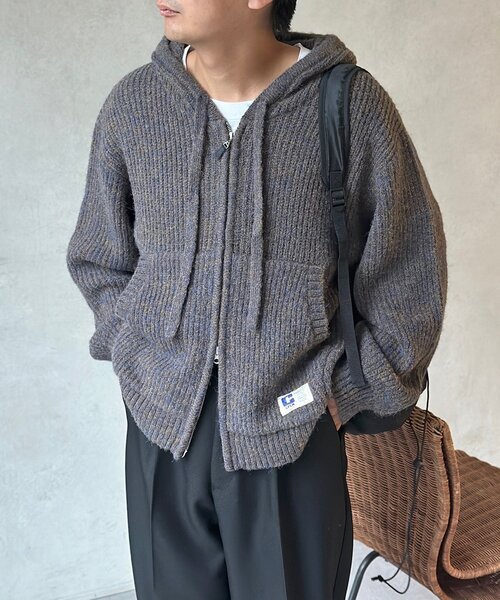 CPCM（シーピーシーエム）の「モヘアライクニットジップパーカー（パーカー・メンズ・イエロー/グリーン/パープル/グレー・SMALL/MEDIUM/LARGE）」の18枚目の写真