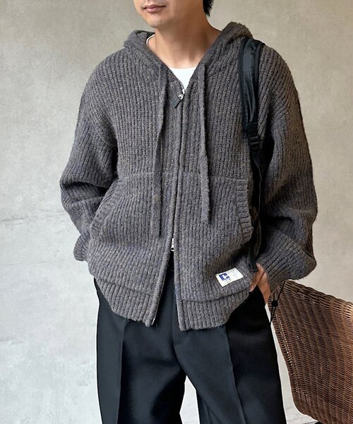 CPCM（シーピーシーエム）の「モヘアライクニットジップパーカー（パーカー・メンズ・イエロー/グリーン/パープル/グレー・SMALL/MEDIUM/LARGE）」の22枚目の写真