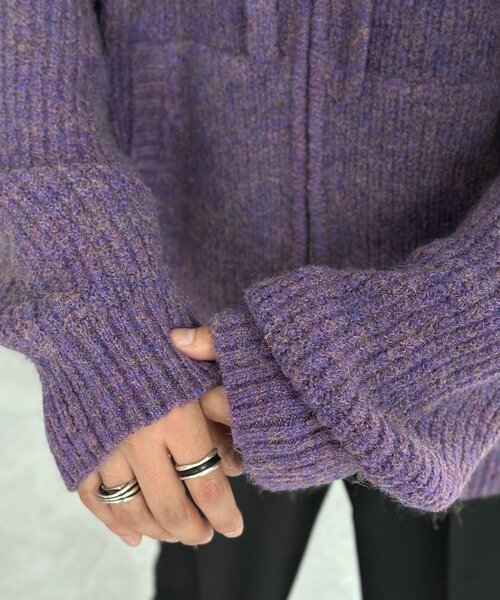 CPCM（シーピーシーエム）の「モヘアライクニットジップパーカー（パーカー・メンズ・イエロー/グリーン/パープル/グレー・SMALL/MEDIUM/LARGE）」の7枚目の写真