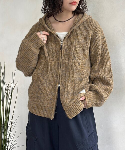 CPCM（シーピーシーエム）の「モヘアライクニットジップパーカー（パーカー・メンズ・イエロー/グリーン/パープル/グレー・SMALL/MEDIUM/LARGE）」の8枚目の写真