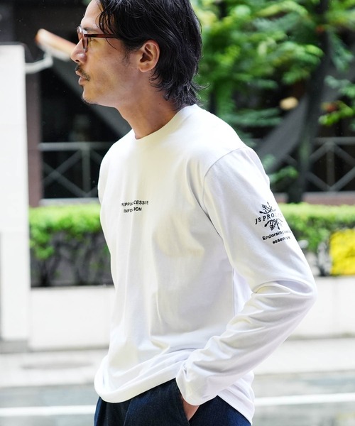jiggys shop(ジギーズショップ)の「ロゴ刺繍 長袖Tシャツ ロンT カットソー(Tシャツ/カットソー・メンズ・ブラック系その他3/ホワイト系その他/ホワイト系その他2/ホワイト系その他3/ブラック系その他/ブラック系その他2・SMALL/MEDIUM/LARGE/X-LARGE)」の3枚目の写真