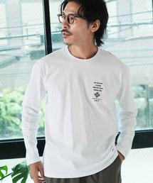ロゴ刺繍 長袖Tシャツ ロンT カットソー