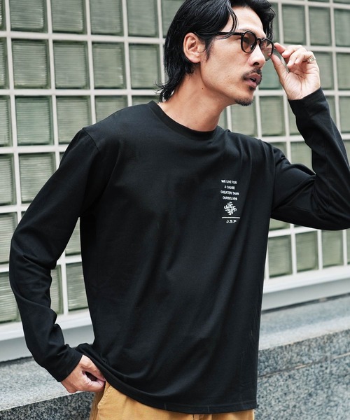 jiggys shop(ジギーズショップ)の「ロゴ刺繍 長袖Tシャツ ロンT カットソー(Tシャツ/カットソー・メンズ・ブラック系その他3/ホワイト系その他/ホワイト系その他2/ホワイト系その他3/ブラック系その他/ブラック系その他2・SMALL/MEDIUM/LARGE/X-LARGE)」の6枚目の写真