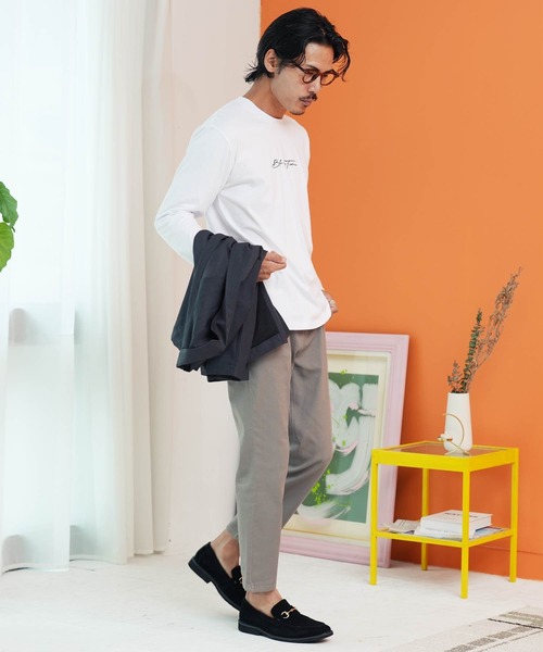 jiggys shop(ジギーズショップ)の「ロゴ刺繍 長袖Tシャツ ロンT カットソー(Tシャツ/カットソー・メンズ・ブラック系その他3/ホワイト系その他/ホワイト系その他2/ホワイト系その他3/ブラック系その他/ブラック系その他2・SMALL/MEDIUM/LARGE/X-LARGE)」の13枚目の写真