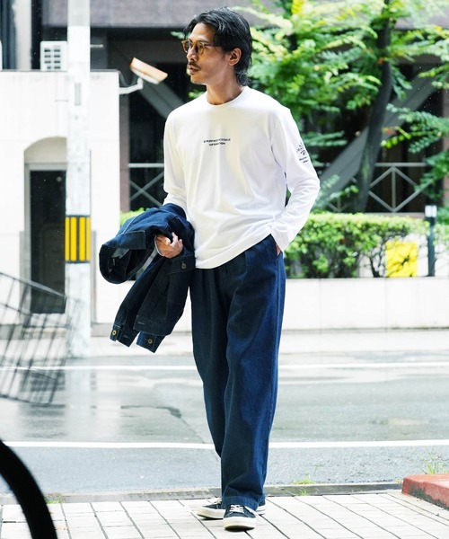 jiggys shop(ジギーズショップ)の「ロゴ刺繍 長袖Tシャツ ロンT カットソー(Tシャツ/カットソー・メンズ・ブラック系その他3/ホワイト系その他/ホワイト系その他2/ホワイト系その他3/ブラック系その他/ブラック系その他2・SMALL/MEDIUM/LARGE/X-LARGE)」の17枚目の写真