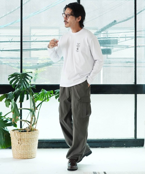 jiggys shop(ジギーズショップ)の「ロゴ刺繍 長袖Tシャツ ロンT カットソー(Tシャツ/カットソー・メンズ・ブラック系その他3/ホワイト系その他/ホワイト系その他2/ホワイト系その他3/ブラック系その他/ブラック系その他2・SMALL/MEDIUM/LARGE/X-LARGE)」の21枚目の写真